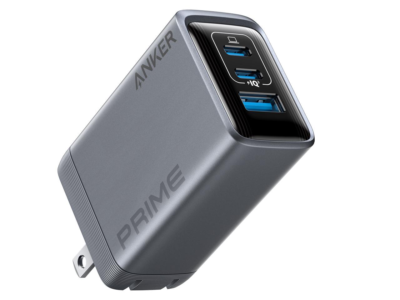 A2688N41 Anker Prime Charger (100W、3 Ports、GaN)  シルバー A2688N41 [USB Power Delivery対応]