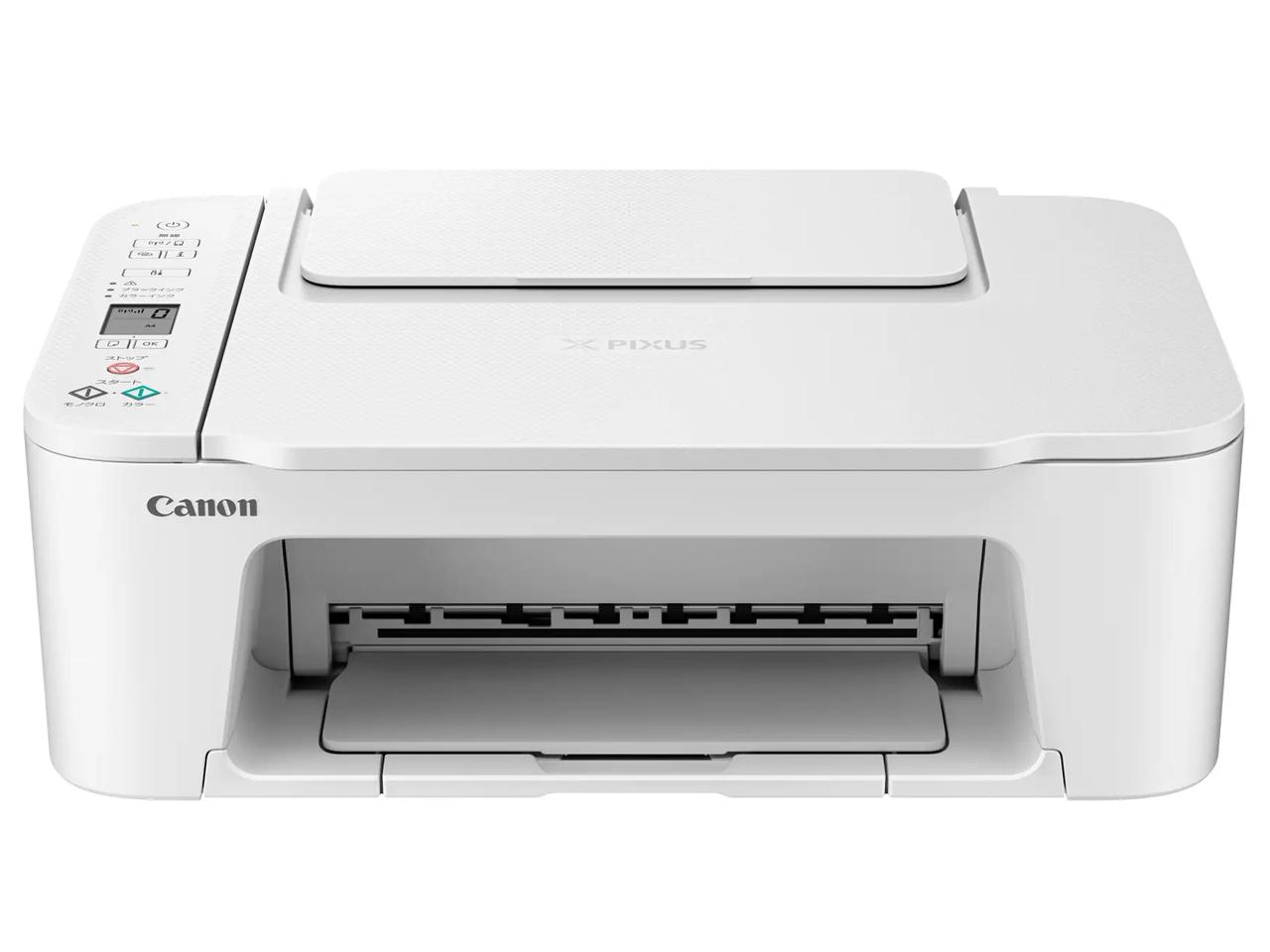 PIXUSTS3730WH インクジェット複合機 TS3730 インク4色 染料+顔料 4800×1200～2400 dpi 最大用紙サイズA4 接続(USB)〇 接続(無線LAN)〇 スキャナ機能有り コピー機能有り ホワイト