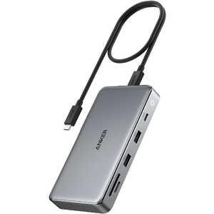Anker 563 USB-C Hub (10-in-1ADual 4K HDMIAfor MacBook) B2C - UN Gray Iteration 1(A83860A1)