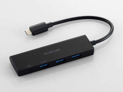 USBHUB/USB-C/5Gpbs/USB-Ax3/Type-C-x1/PD100WΉ/oXp[/4|[g/ubN(U3HC-H040PBK)