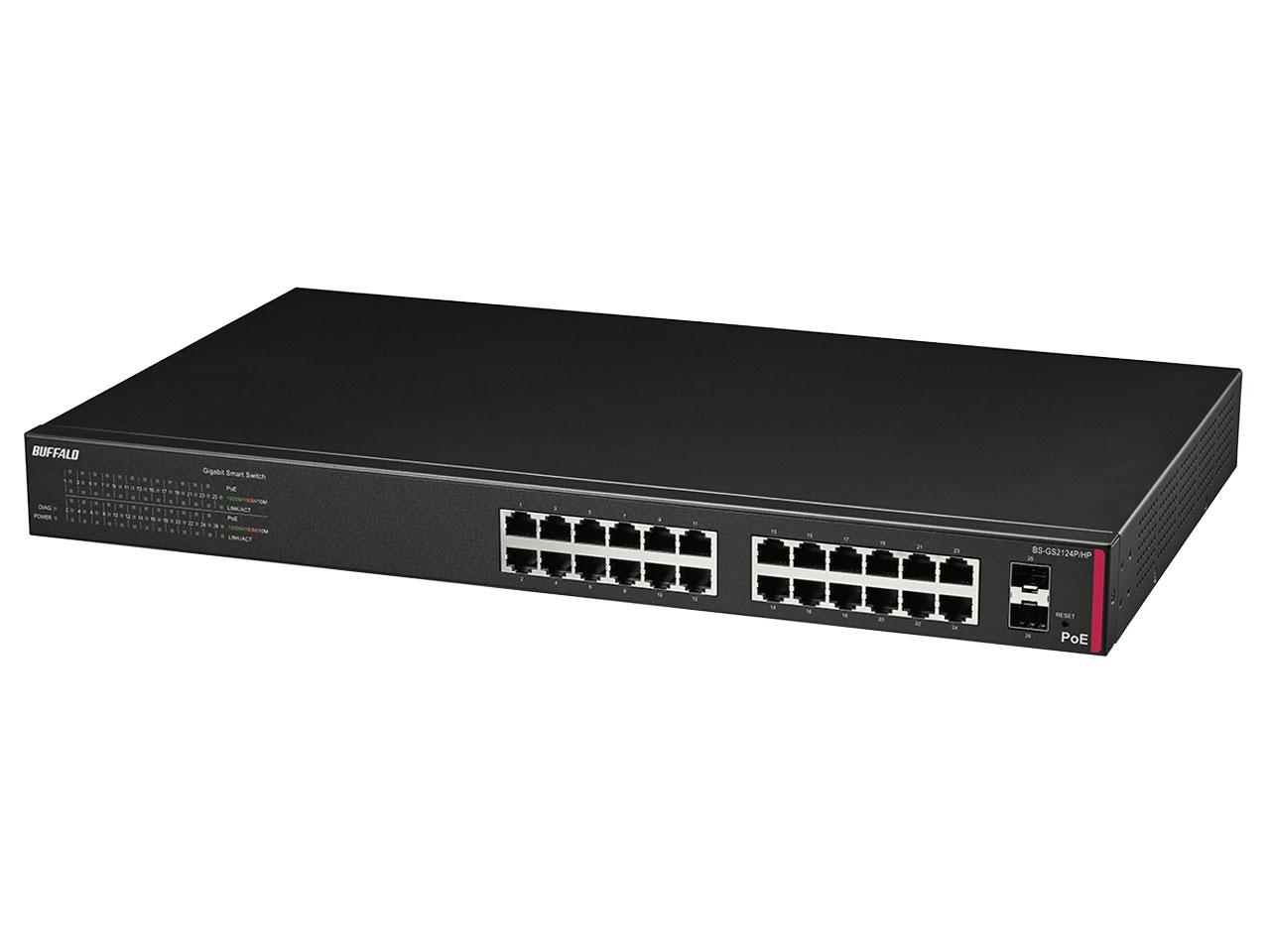 BS-GS2124P/HP @l C[2 Giga PoE X}[gXCb`(BS-GS2124P/HP)