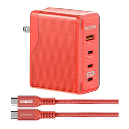 Power DeliveryΉ GaN AC[d/ő150W / Type-A x1/Type-C x3/P[uZbg/bhyAPD-V150AC3-RD-CU4G3z