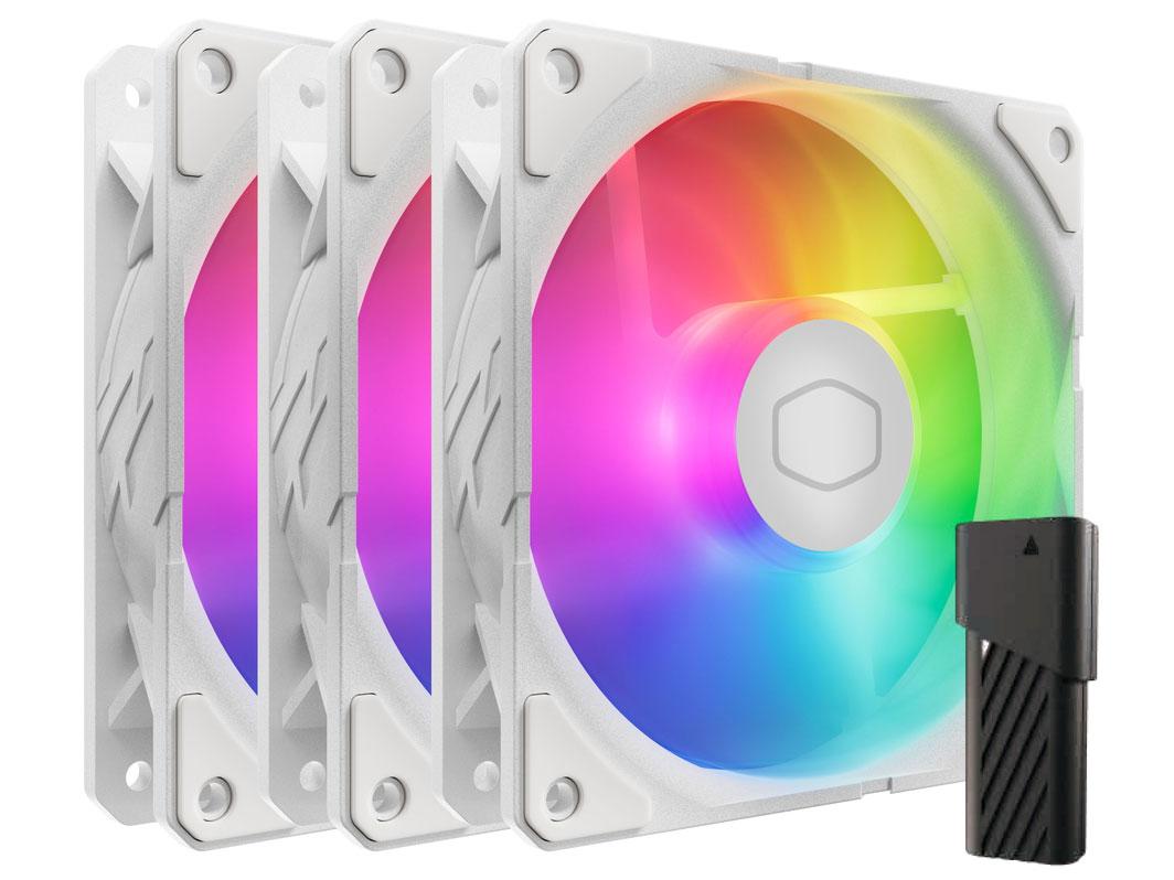 MFX-B2DW-253P2-R2 (SickleFlow Edge White 120 ARGB 3-Pack Fan Kit)