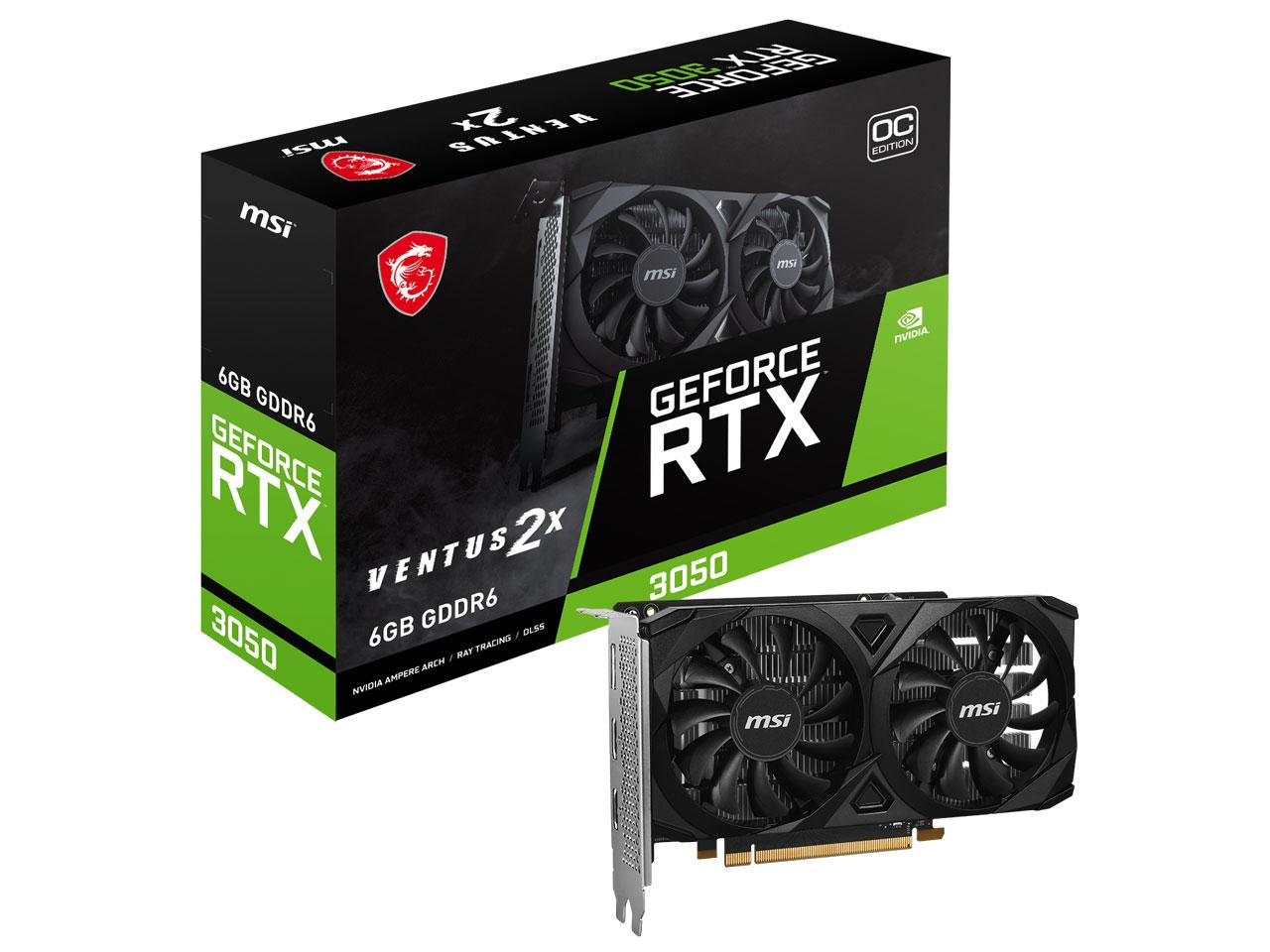 MSI GeForce RTX 3050 VENTUS 2X E 6G OC   (GeForce RTX 3050 VENTUS 2X E 6G OC)