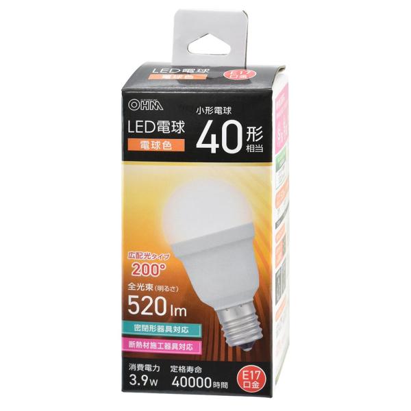 LEDd `(40`/dF/520 lm/3.9W/E17/Ra83/Lz200/`Ή/fMގ{HΉ) LDA4L-G-E17 IS53