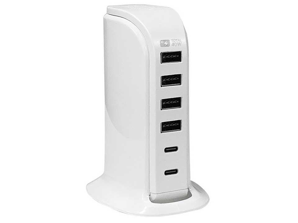 AC Type-C2P USB-A4P 40W  o[Vu AC-044