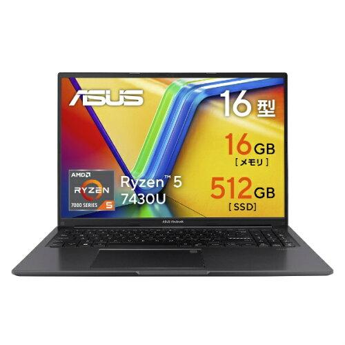 M1605YA-R5165BW ASUS VivoBook 16 Windows 11 Home 16.0`16.9^iC`j Ryzen 16GB SSD 512GB 1920~1200 WebJL Bluetooth v5.3 Office 1.6`2.0kg ubNn