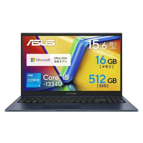 X1504VA-I5165WS4 ASUS VivoBook 15 Windows 11 Home 15.6^iC`j Core i5 16GB SSD 512GB 1920~1080 WebJL Bluetooth v5.3 OfficeL(p) 1.6`2.0kg u[n