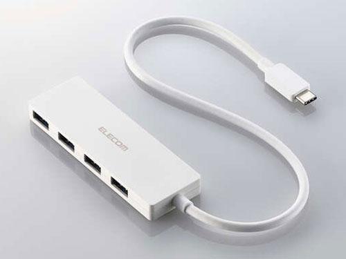 USBHUB/USB-C/USB5Gbps/4|[g/30cm/zCg(U3HC-H041WH) ELECOM GR
