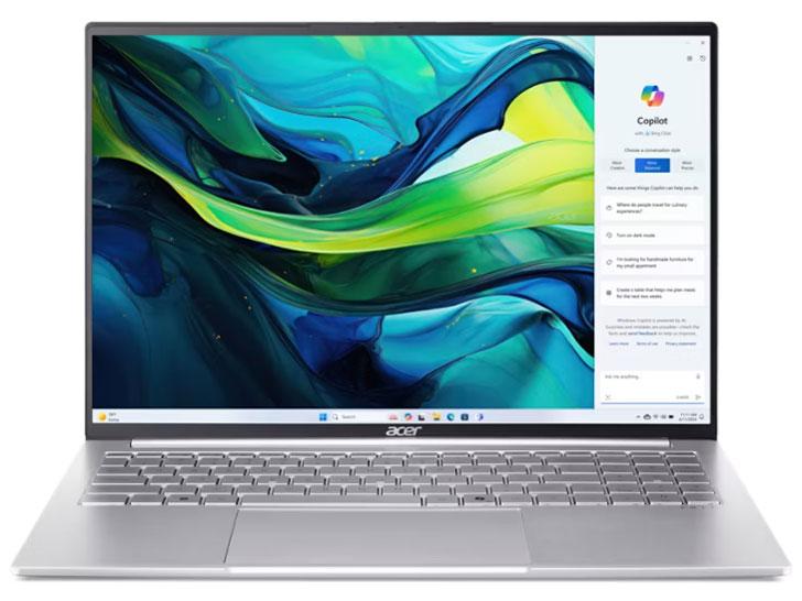 SFL16-51M-F56Y/F ACER Swift Lite 16 Windows 11 Home 16.0`16.9^iC`j Core Ultra5 16GB SSD 512GB 1920~1200 WebJL Bluetooth v5.2 OfficeL 1.0`1.5kg Vo[n