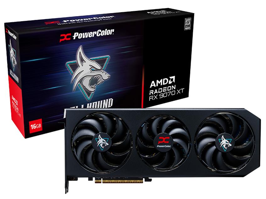 Hellhound AMD Radeon RX 9070 XT 16GB GDDR6 OtBbNJ[h/2.5Xbg gvt@N[[(RX9070XT 16G-L/OC)