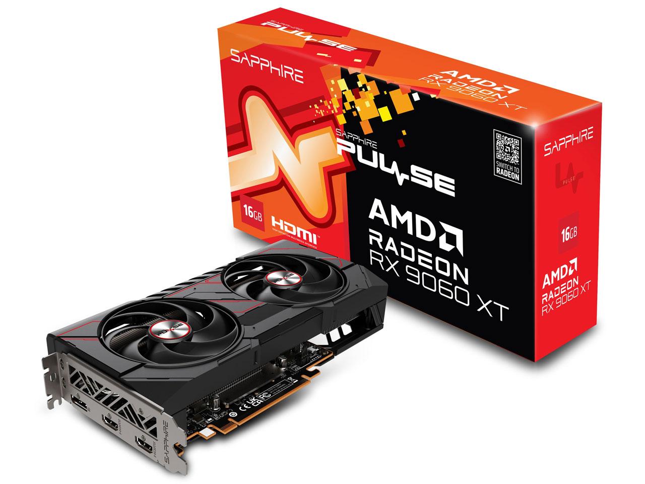 SAPPHIRE PULSE Radeon RX 9060 XT GAMING OC 16GB   (PULSERX9060XT16GB/11350-03-20G)