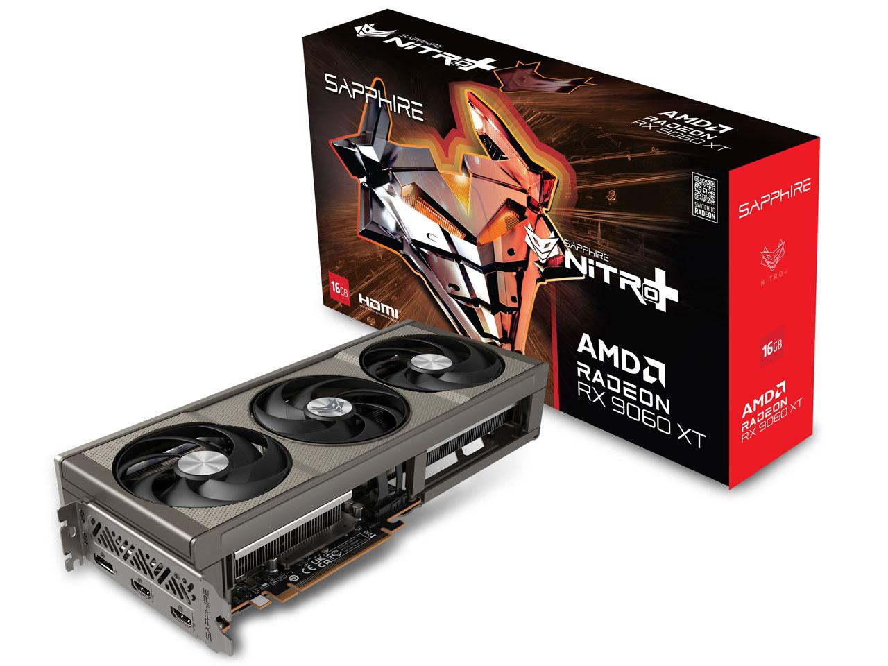SAPPHIRE NITRO+ Radeon RX 9060 XT GAMING OC 16GB   (NITRORX9060XT16GB/11350-01-20G)