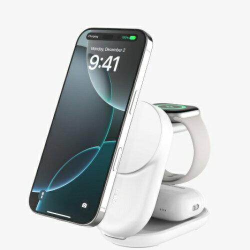 UltraCharge Qi2 25W 3-in-1 ܂肽ݎ}Olbg[d Eh^ zCg(WIZ037dqWH)