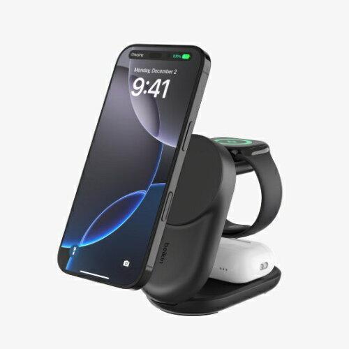 UltraCharge Qi2 25W 3-in-1 ܂肽ݎ}Olbg[d Eh^ ubN(WIZ037dqBK)