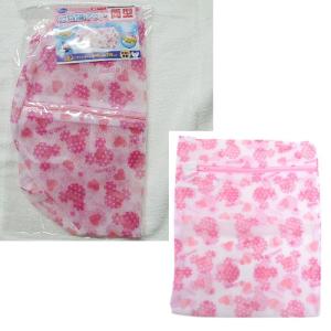 ディズニー お洗濯ネット/ランドリーポーチ (筒型) ミニーマウス Minnie(ハート) サイズ：約横340×直径210mm ピンク 井上工業