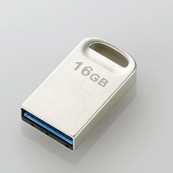  セキュリティ機能付 超小型USB3.0メモリ/16GB/シルバー MF-SU316GSV(MF-SU316GSV)