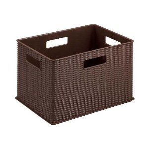 TRUSCO ラタン調ボックス ダークブラウン  TRUSCO ラタンチョウボックス ダークブラウンRTB-1-DBR   (P)