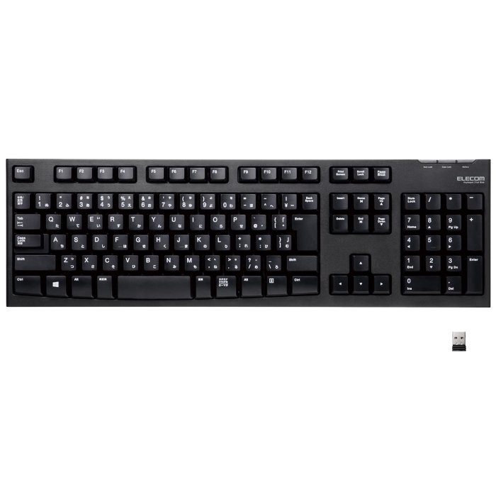 ワイヤレスキーボード USB接続 メンブレン式 1000万回高耐久 ブラック 【PlayStation3対応】TK-FDM063TBK