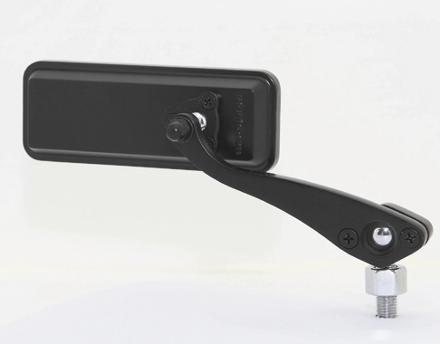 バイクミラー ナポレオン ボールジョイントミラー(角) ブラック/SL L/R 左右共通 10mm 正ネジ AM-104-10