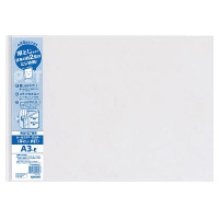 レールクリヤーホルダー(厚とじ・PET)A3横約40枚収容白 (フ-WTP768W) ****** 販売単位 1セット(5個入)*****