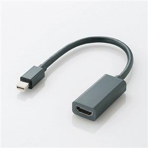  miniDisplayPort変換アダプタ/forAPPLE/HDMI/ブラック(AD-MDPHDMIBK)