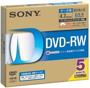 5DMW47HPS6 (DVD-RW 6{ 5g) f[^p^ DVD-RW 4.7GB(6{Ή/zCgv^u)5pbN(5DMW47HPS6) SONY \j[