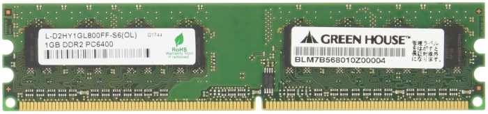 DOS/Vp DDR2 PC2-6400 240Pin Unbuffered DIMM 1GB 1Gbit^Cv (GH-DV800-1GF)