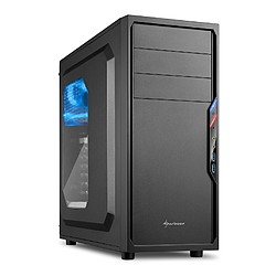 ATX/MicroATX対応ミドルタワーPCケース VS4-Wシリーズ ブラックカラー/アクリルウィンドウサイドパネル仕様 SHA-VS4-WBK