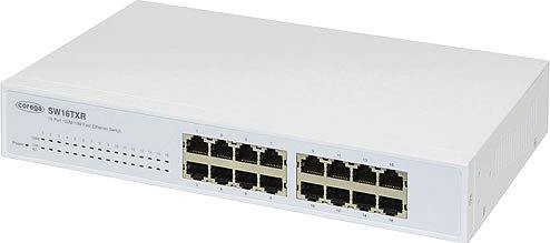 ECJOY!】 COREGA CG-SW16TXR 16ポート電源内蔵型スイッチングHUB
