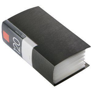  CD＆DVDファイルケース ブックタイプ 120枚収納 ブラック(BSCD01F120BK)