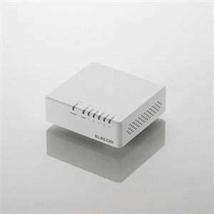  10/100Mbps対応スイッチングHub/5ポート/磁石付き/電源外付/ホワイト(EHC-F05PA-JW)