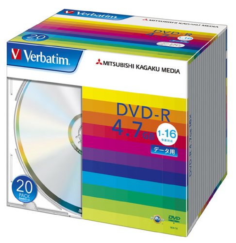 Verbatim f[^pDVD-R 4.7GB 1-16{ X^_[h[x (s) 5mmP[X 20 (DHR47J20V1)