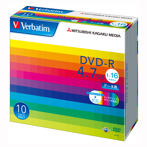 Verbatim f[^pDVD-R 4.7GB 1-16{ ChGA 5mmP[X 10 (DHR47JP10V1)