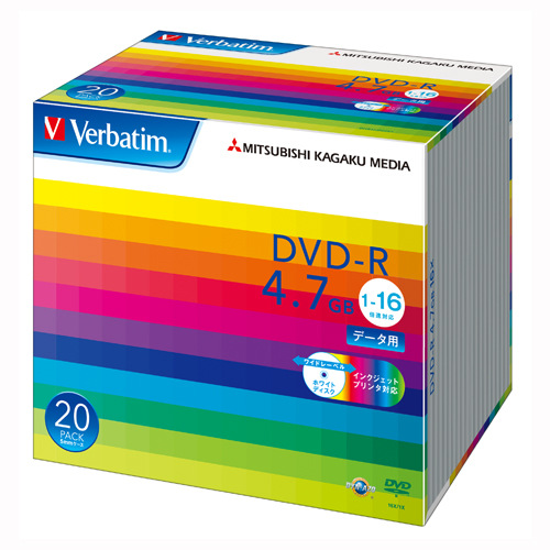 Verbatim f[^pDVD-R 4.7GB 1-16{ ChGA 5mmP[X 20 (DHR47JP20V1)