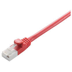 RoHS LANケーブル/CAT5E/爪折防止/2m/レッド/簡易パッケージ(LD-CTT/R2/RS)