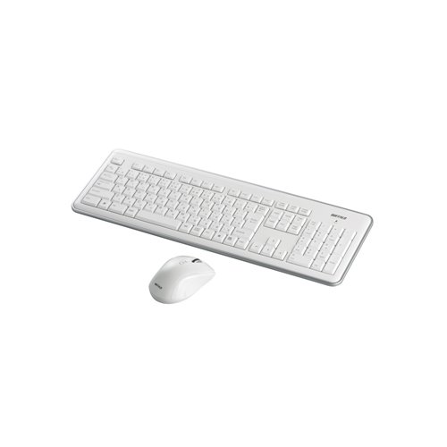 Ecjoy バッファロー 無線キーボード 2 4ghz Usb パンタグラフ ホワイト マウスセット Bskbw05wh