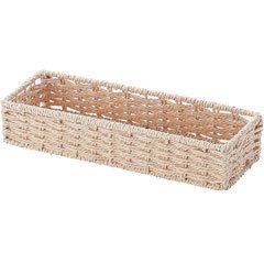 ちどり産業 ペーパー バスケット カトラリーケース ベージュ 幅26×奥行9×高さ5cm CH-410BG