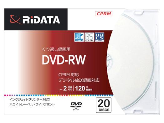 RiDATA DVDRW12020PSCA JԂ^pDVD-RW Chvg[xfBXN 1`2{ 4.7GB 20XP[X(DVDRW12020PSCA)
