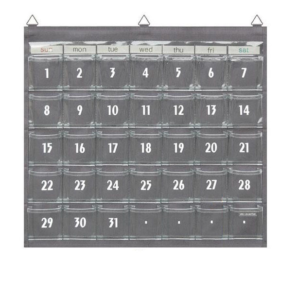  ウォールポケット　カレンダーポケット（小）　グレー　W-419GR　1個  007325620