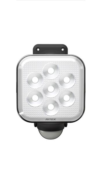  ムサシ(ライト)_N 8Wx1灯 フリーアーム式LEDセンサーライト LED-AC1008