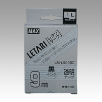 マックス ビーポップミニ テープカセット LM-L509BC　9mm　黒インク/透明テープ