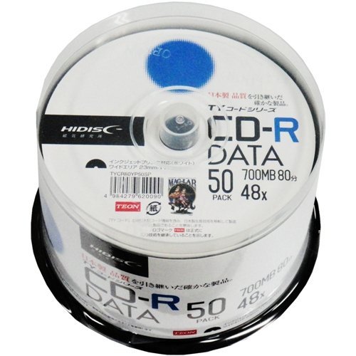 HI DISC TYCR80YP50SP f[^pCD-R 700MB 2-48{ XshP[X50pbN