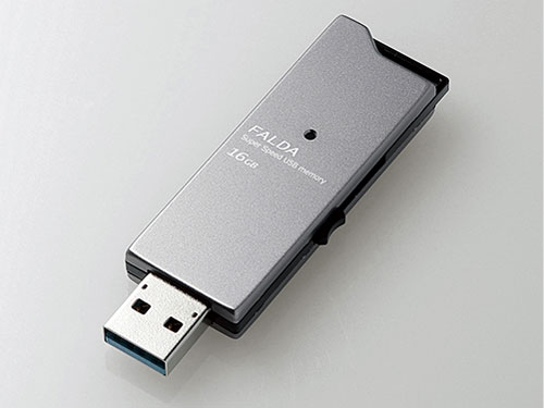 高速USB3.0メモリ(スライドタイプ) 16GB ブラック MF-DAU3016GBK 1個