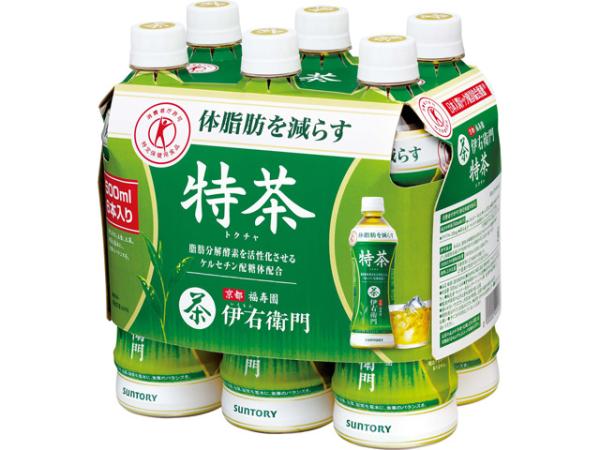 【ポイント10倍】 ECJOY!】 x4 500X6 6本パック 伊右衛門特茶 特保 サントリー 茶