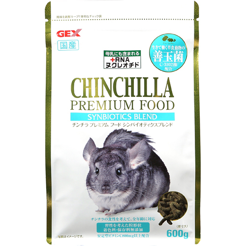 ``v~At[h VoCIeBNXuh600g/GT  a ybg  RNA r^~C Pʋ CHINCHILLA PREMIUM FOOD GEX