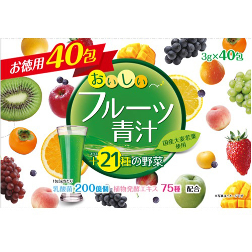  ユーワ おいしいフルーツ青汁+21種の野菜 3g×40包