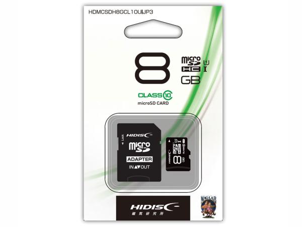HDMCSDH8GCL10UIJP3 MicroSDHCJ[h8GB class10 UHS-IA_v^[t HI DISC