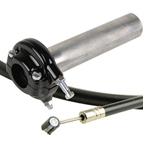 SR400 AMALタイプスロットル　ワイヤー1100mm セット ECJOY!】 グッズ(GOODS) AMALスロットル － ブラック