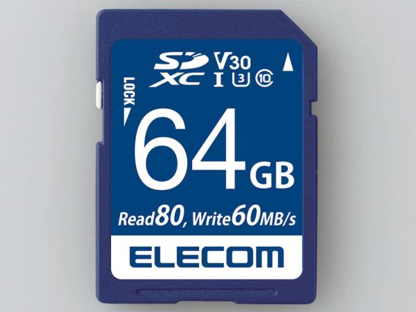 GR MF-FS064GU13V3R f[^SDXCJ[h(UHS-I U3 V30) 64GB(MFFS064GU13V3R) ELECOM GR